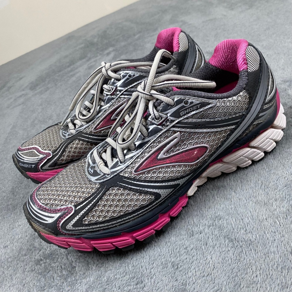 Brooks Ghost 5 MOGO Women's Running Shoes 7.5 Grey Pink 1201131B713